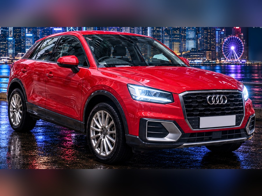 Audi Q2 1.4T 紅色租車，日租$600、週租$3,000、月租$7,500
